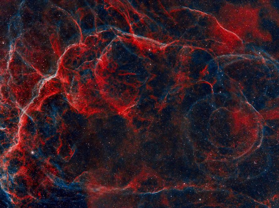 Vela Supernova Remnant – 4-Panel Cosmic Mosaic Print