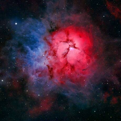 Trifid Nebula A - Celestial Canvas of Colour and Light