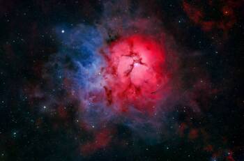 Trifid Nebula A - Celestial Canvas of Colour and Light