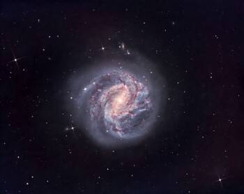 Southern Pinwheel Galaxy — A Spiral of Light and Dust